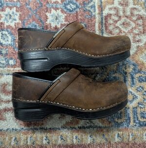 Dansko Brown Leather Clogs – Size 38